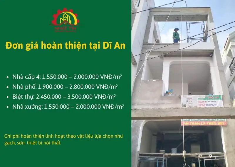 Báo giá xây nhà trọn gói Dĩ An 2026 Xây dựng Nhất Tín 5