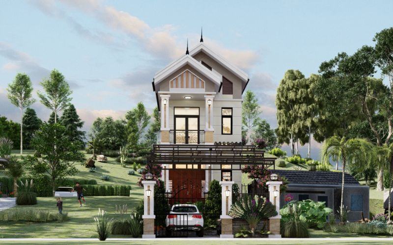 Tổng hợp 39+ Mẫu nhà 2 tầng 4 phòng ngủ 5×20 đẹp “Ấn tượng”