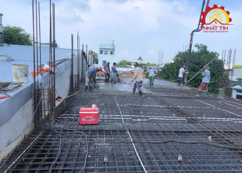 Hình ảnh thi công thực tế ở quận 2 của đội ngũ Nhất Tín