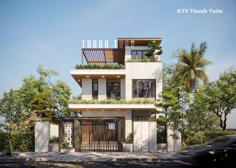 Nhà 1 trệt 1 lầu 1 tum 8x12 Hiện Đại Nhất Tín