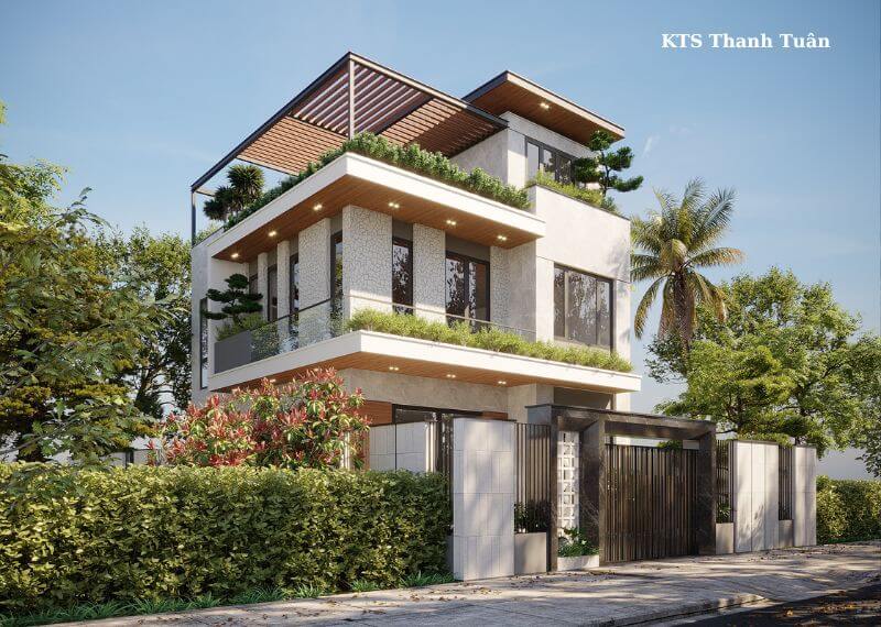 Nhà 1 trệt 1 lầu 1 tum 8x12 Hiện Đại Nhất Tín