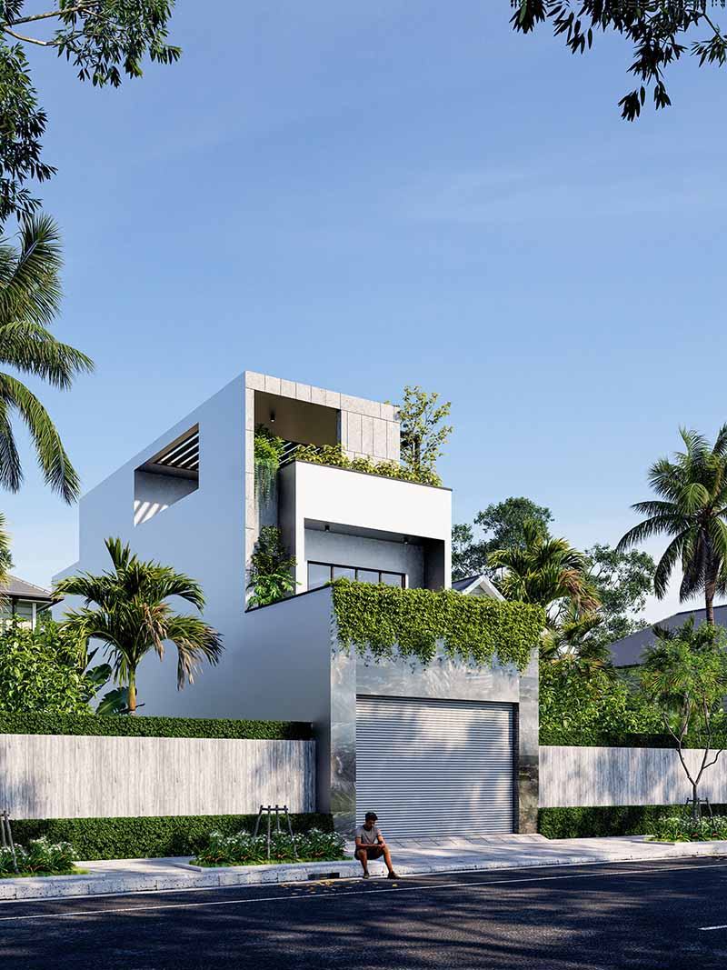 Mẫu nhà 1 trệt 1 lầu có sân thượng 5x20m Nhất Tín