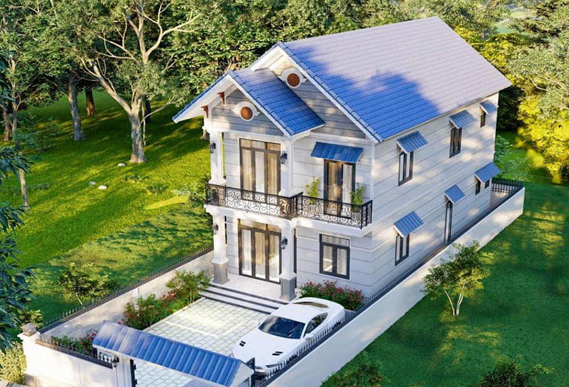 Mẫu nhà 1 trệt 1 lầu ngang 5m theo kích thước phổ biến Nhất Tín