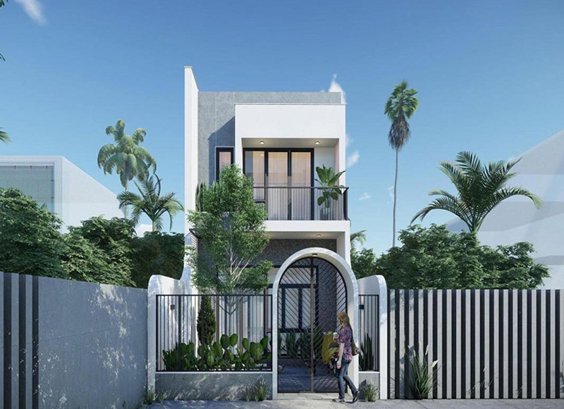 Mẫu nhà 1 trệt 1 lầu ngang 5m theo kích thước phổ biến Nhất Tín