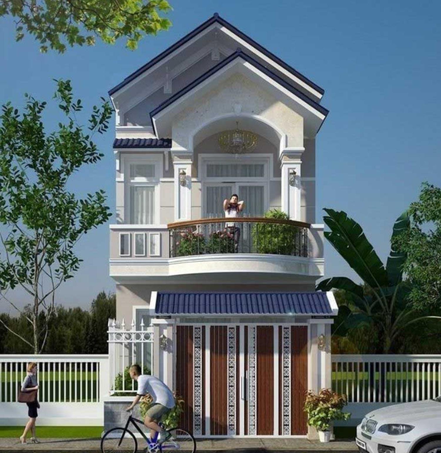 Mẫu nhà 1 trệt 1 lầu ngang 5m theo kích thước phổ biến Nhất Tín