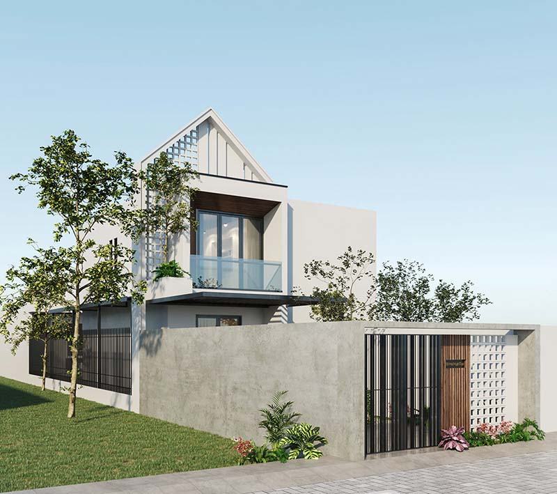 Mẫu nhà ống 1 trệt 1 lầu 5x15m 3 phòng ngủ Nhất Tín