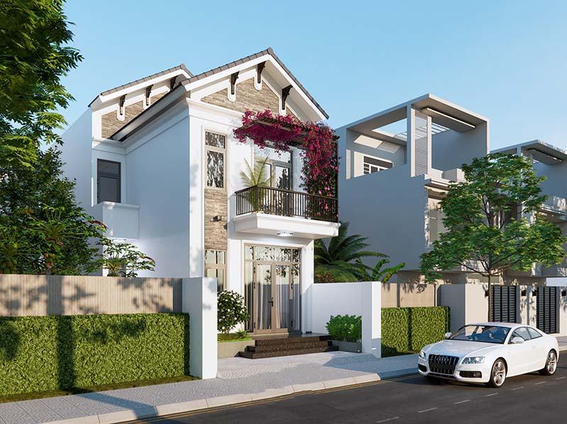 Nhà 1 trệt 1 lầu 3 phòng ngủ ngang 5m mái Thái Nhất Tín