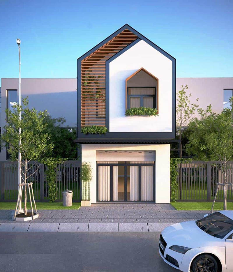 Thiết kế nhà 1 trệt 1 lầu ngang 5m Hiện Đại Nhất Tín