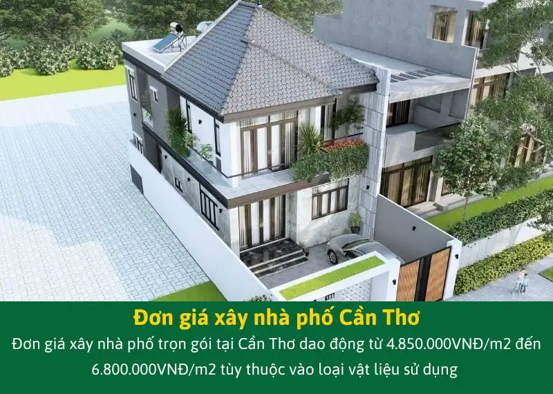 Đơn giá xây nhà phố Cần Thơ Xây dựng Nhất Tín