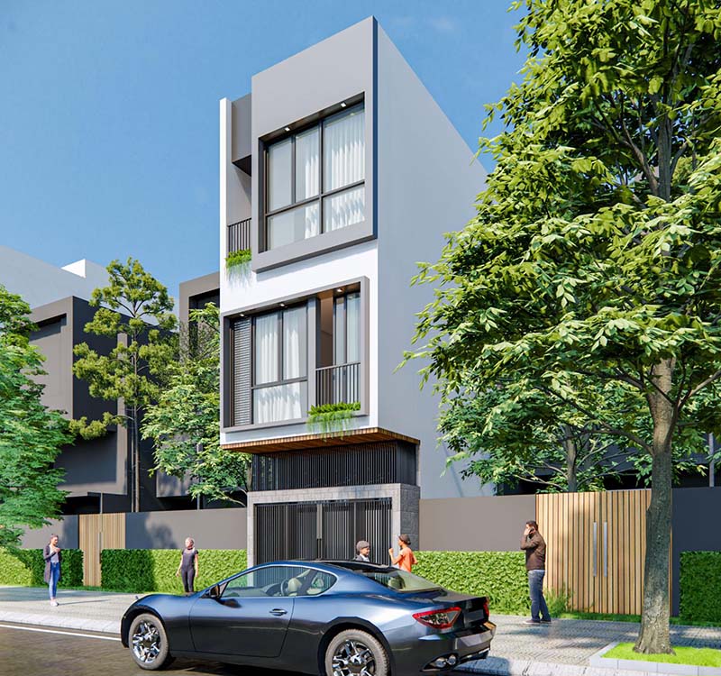Thiết kế nhà 40m2 3 phòng ngủ 4x10m Xây dựng Nhất Tín