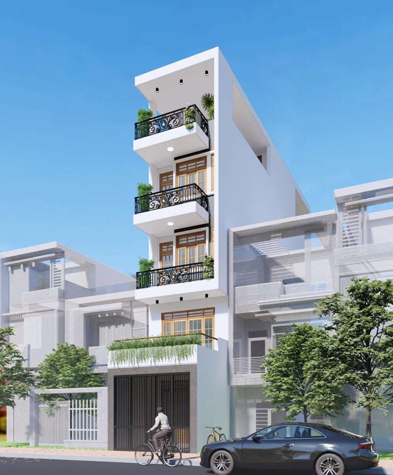 Thiết kế nhà 40m2 có thang máy Xây dựng Nhất Tín