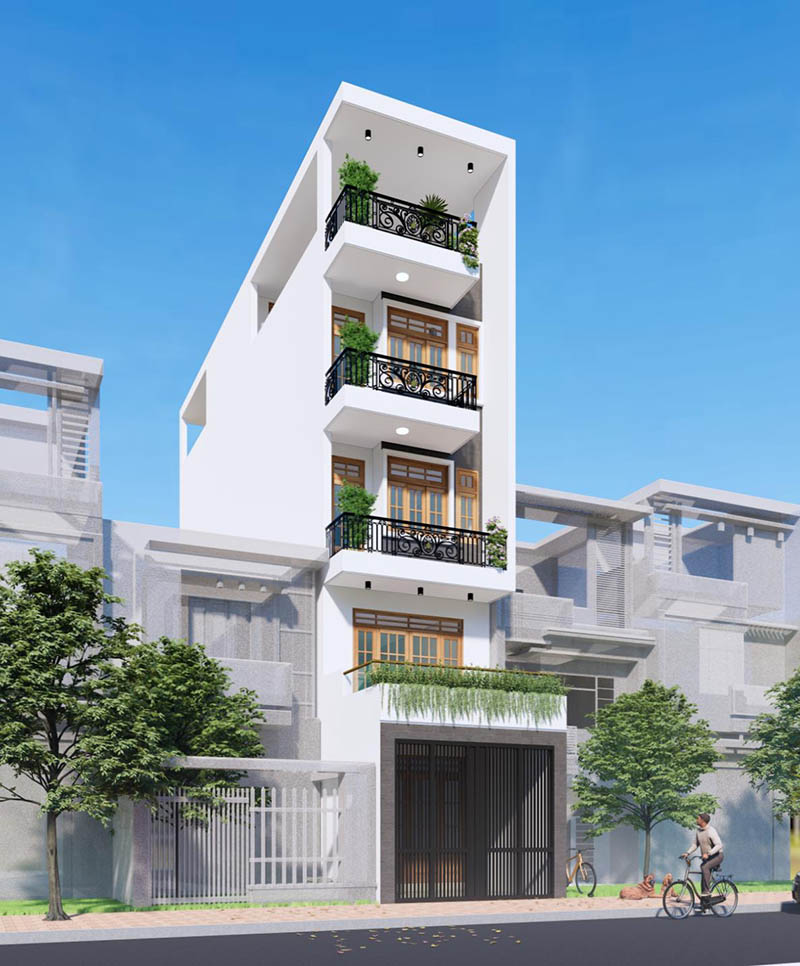 Thiết kế nhà 40m2 có thang máy Xây dựng Nhất Tín