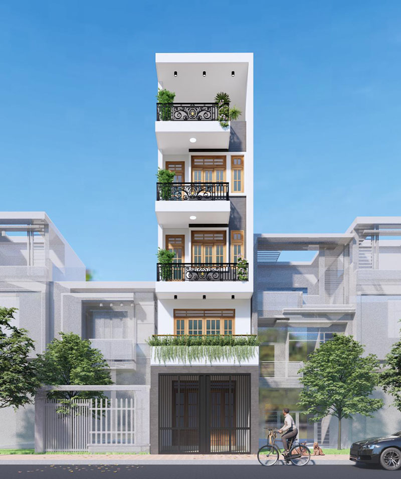 Thiết kế nhà 40m2 có thang máy Xây dựng Nhất Tín