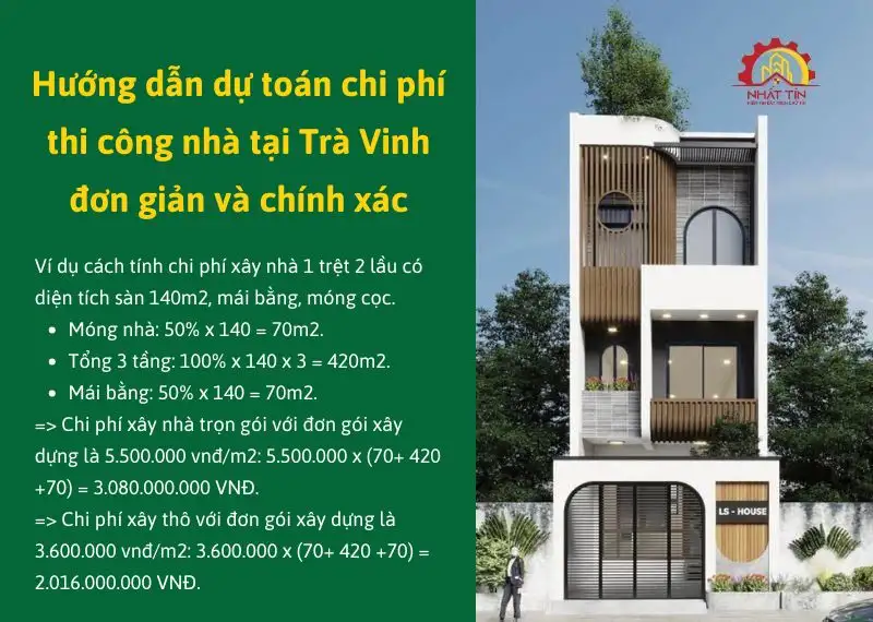 Hướng dẫn dự toán chi phí thi công nhà tại Trà Vinh đơn giản và chính xác Xây dựng Nhất Tín 1