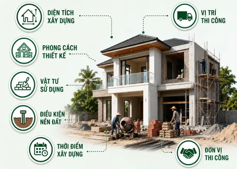 Những yếu tố ảnh hưởng đến giá xây nhà tại Bến Tre Xây dựng Nhất Tín