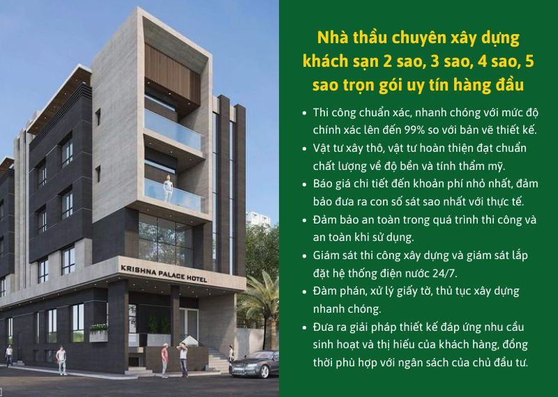 Nha thau chuyen xay dung khach san 2 sao 3 sao 4 sao 5 sao tron goi uy tin hang dau Nhat Tin