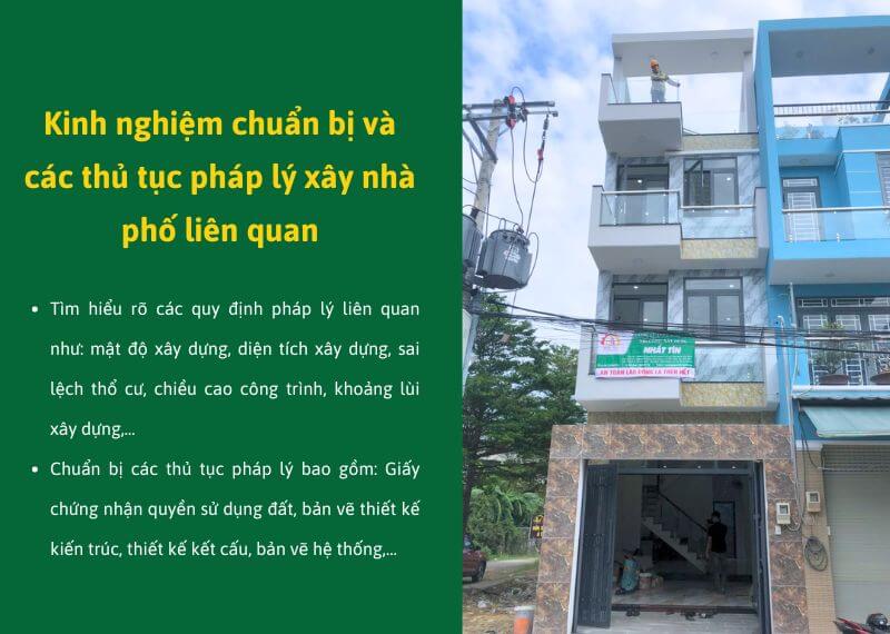 Kinh nghiệm chuẩn bị và các thủ tục pháp lý xây nhà phố liên quan Xây dựng Nhất Tín
