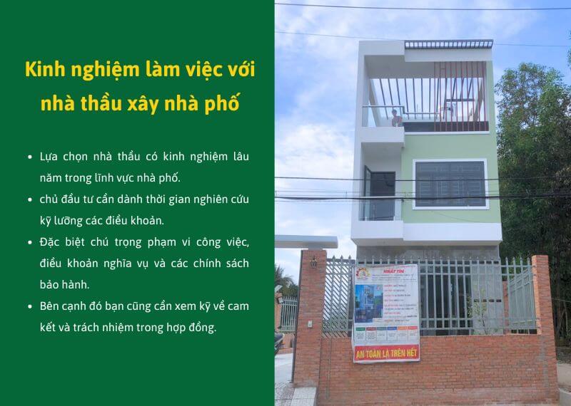 Kinh nghiệm làm việc với nhà thầu xây nhà phố Xây dựng Nhất Tín