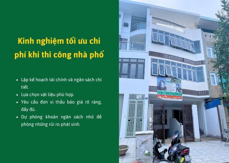 Kinh nghiệm tối ưu chi phí khi thi công nhà phố Xây dựng Nhất Tín