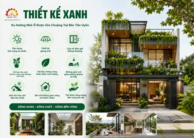Thiết Kế Xanh – Xu Hướng Nhà Ở Được Ưa Chuộng Tại Bắc Tân Uyên Xây dựng Nhất Tín