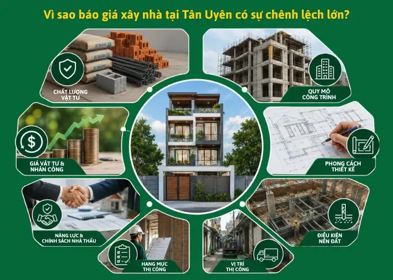 Vì sao báo giá xây nhà tại Tân Uyên có sự chênh lệch lớn_ Xây dựng Nhất Tín