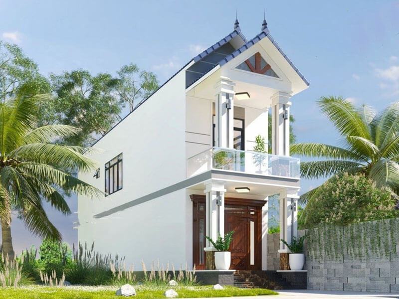 Bản vẽ nhà 1 trệt 1 lầu 4x17 phong cách Hiện Đại Xây dựng Nhất Tín