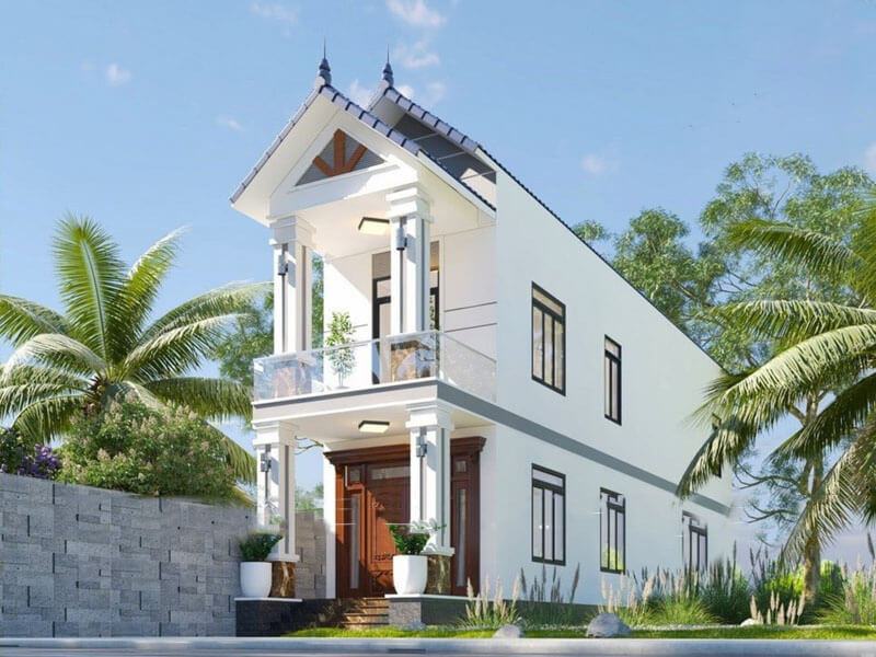 Bản vẽ nhà 1 trệt 1 lầu 4x17 phong cách Hiện Đại Xây dựng Nhất Tín