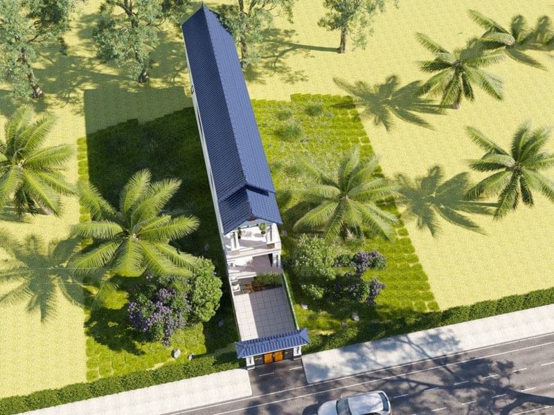 Bản vẽ nhà 1 trệt 1 lầu 4x17 phong cách Hiện Đại Xây dựng Nhất Tín