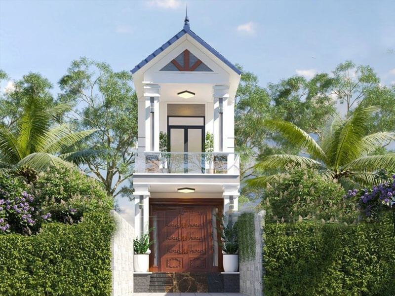 Bản vẽ nhà 1 trệt 1 lầu 4x17 phong cách Hiện Đại Xây dựng Nhất Tín