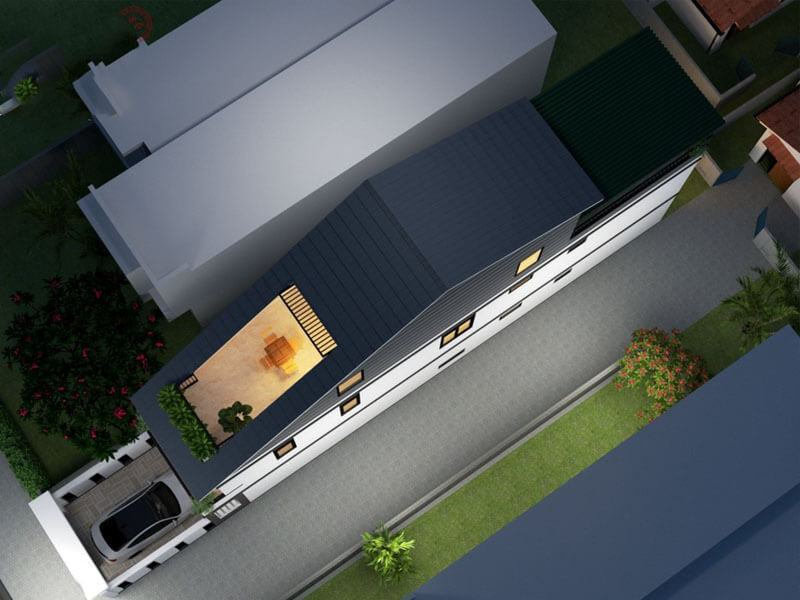 Mẫu nhà 4x17m 3 tầng có tầng gác mái độc đáo Xây dựng Nhất Tín