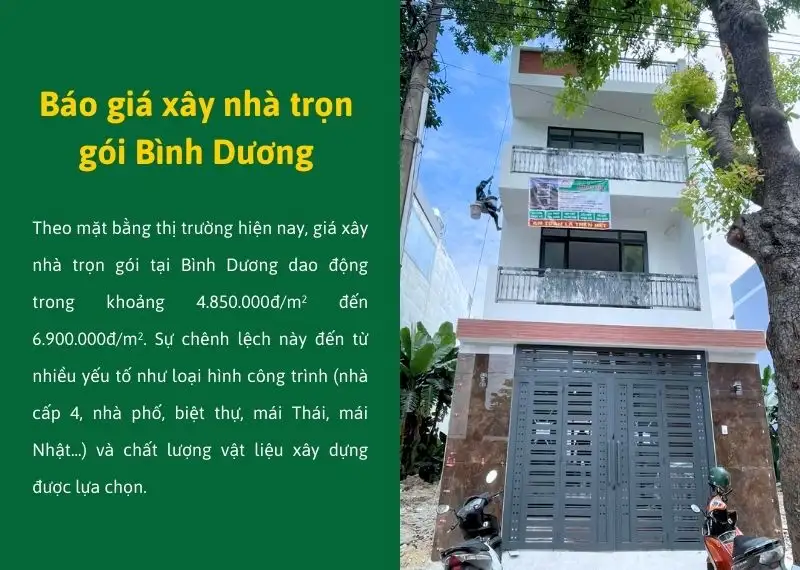 Báo giá dịch vụ xây nhà trọn gói Bình Dương Chi tiết và minh bạch Xây dựng Nhất Tín