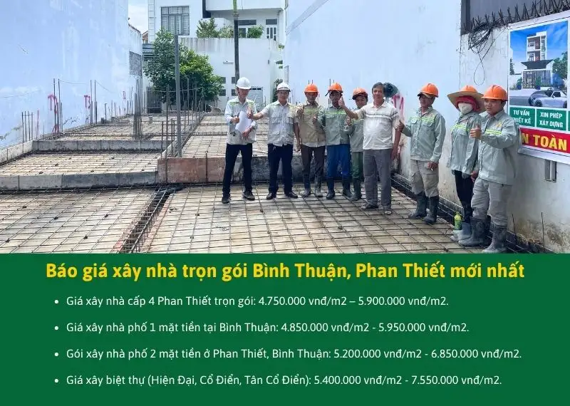 Báo giá xây nhà trọn gói Bình Thuận, Phan Thiết mới nhất Xây dựng Nhất Tín