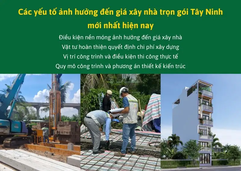 Các yếu tố ảnh hưởng đến giá xây nhà trọn gói Tây Ninh mới nhất hiện nay Xây dựng Nhất Tín