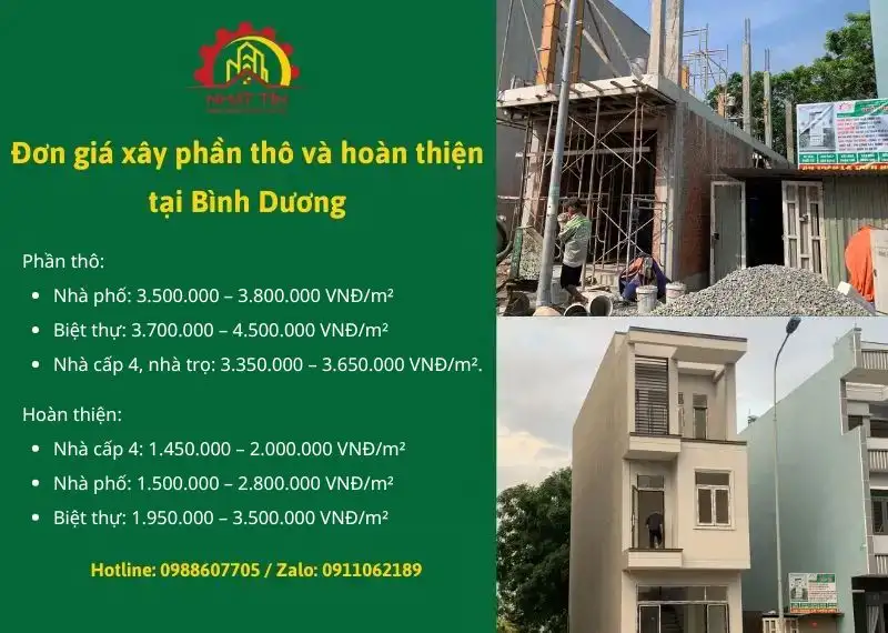 Đơn Giá Xây Nhà Trọn Gói Bình Dương Cập Nhật Mới Nhất 2026