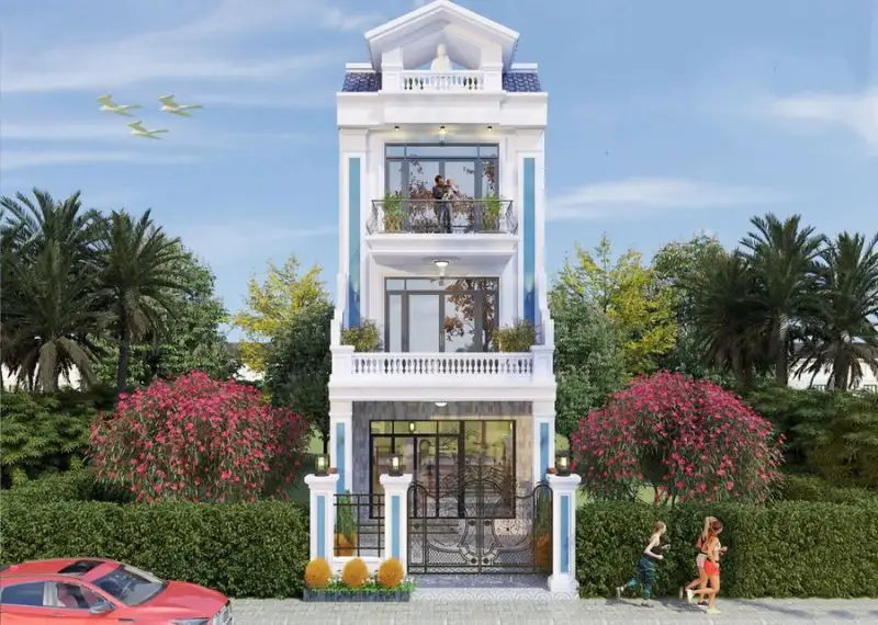 Bản vẽ thiết kế nhà diện tích 5x13m lệch tầng có sân thượng không gian mở Xây dựng Nhất Tín