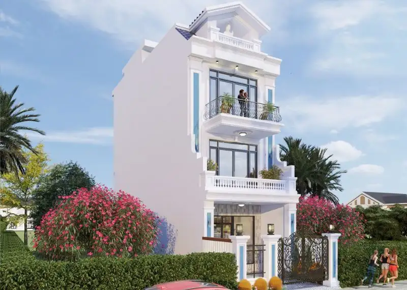 Bản vẽ thiết kế nhà diện tích 5x13m lệch tầng có sân thượng không gian mở Xây dựng Nhất Tín