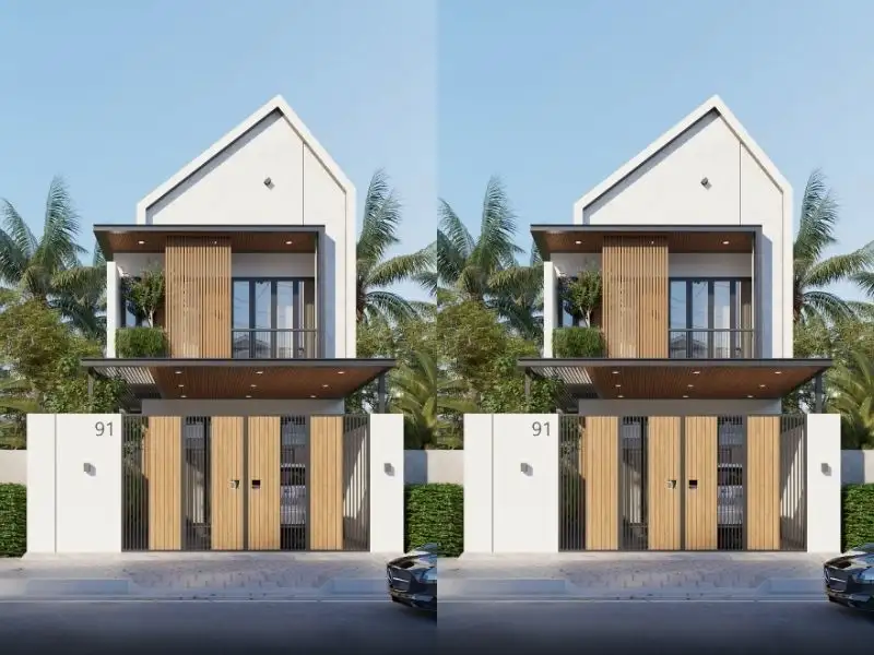 Mẫu nhà 2 tầng mặt tiền 6m Hiện Đại 3 phòng ngủ tối ưu công năng Xây dựng Nhất Tín 1