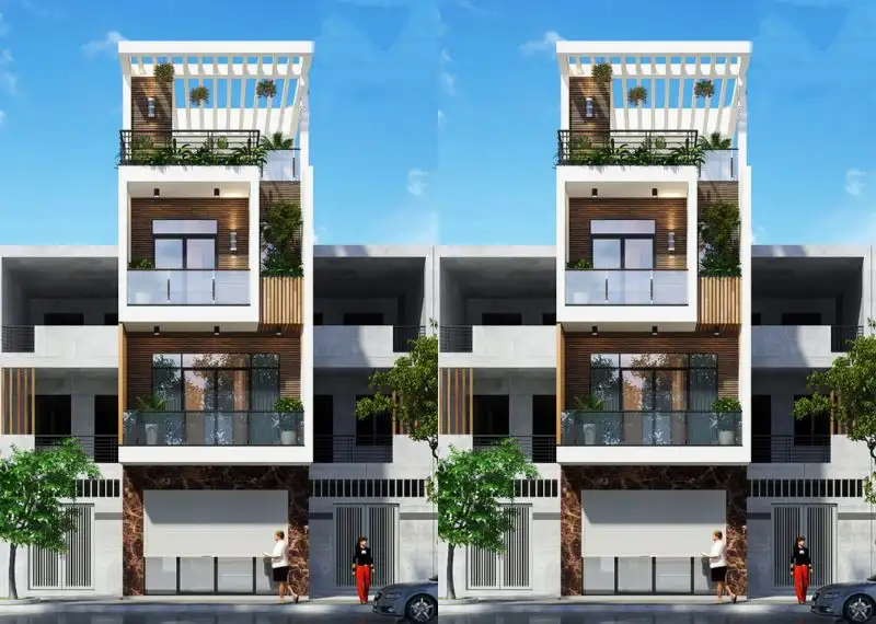 Mẫu nhà 5x10m 3 tầng 1 tum có sân thượng thoáng rộng Xây dựng Nhất Tín