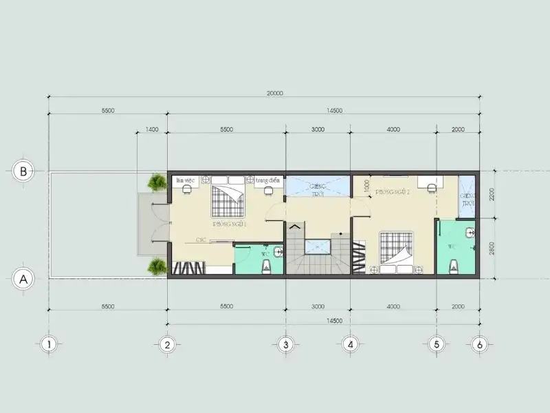 Mẫu nhà 5x15 3 tầng phong cách Tân Cổ Điển với hệ thức cột Corinthian kiêu sa Xây Dựng Nhất Tín 2