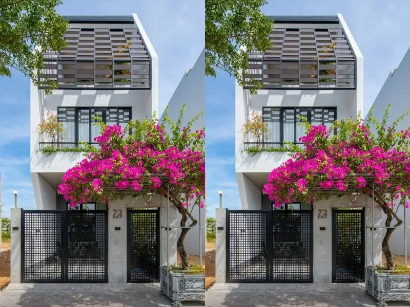 Mẫu nhà 5x15m có giếng trời với thiết kế lam cách tân độc đáo Xây Dựng Nhất Tín 1