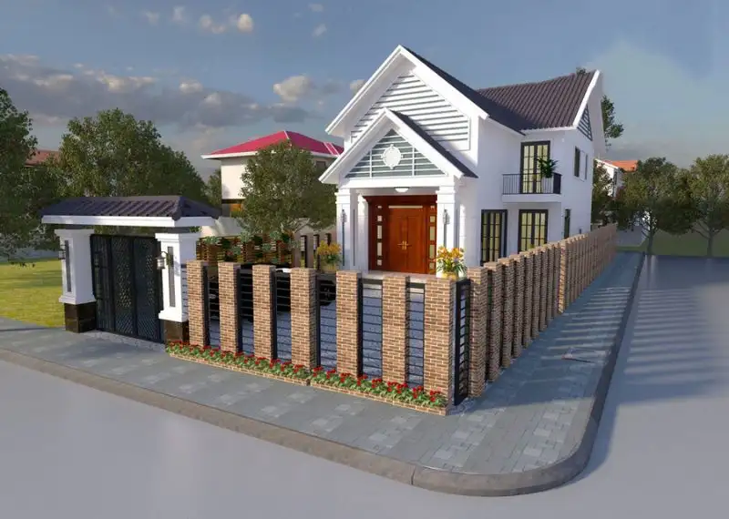 Mẫu nhà gác lửng 5x13 mái Thái với thiết kế kiểu chữ L tối ưu diện tích đất Xây dựng Nhất Tín