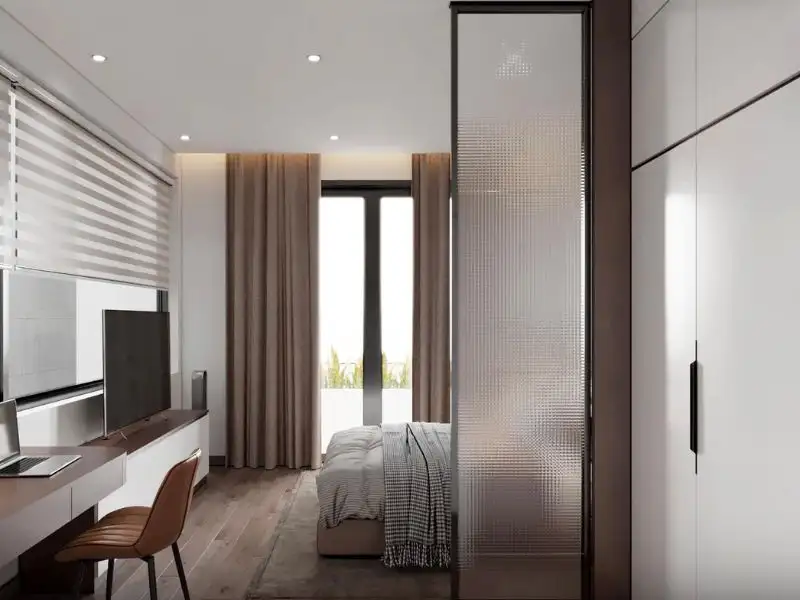 Mẫu nhà mặt tiền 6m 3 tầng Hiện Đại có sân thượng nhỏ phía mặt tiền Xây dựng Nhất Tín 1