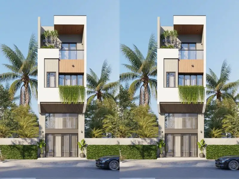 Mẫu nhà mặt tiền 6m Hiện Đại kết hợp kinh doanh với thiết kế độc đáo Xây dựng Nhất Tín 1