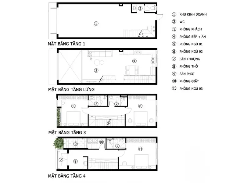 Mẫu nhà mặt tiền 6m Hiện Đại kết hợp kinh doanh với thiết kế độc đáo Xây dựng Nhất Tín 1
