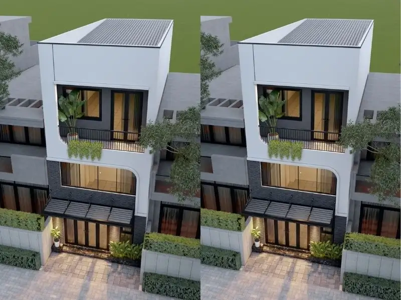 Mẫu nhà phố 5x15 1 trệt 1 lầu có gác lửng Xây Dựng Nhất Tín 1