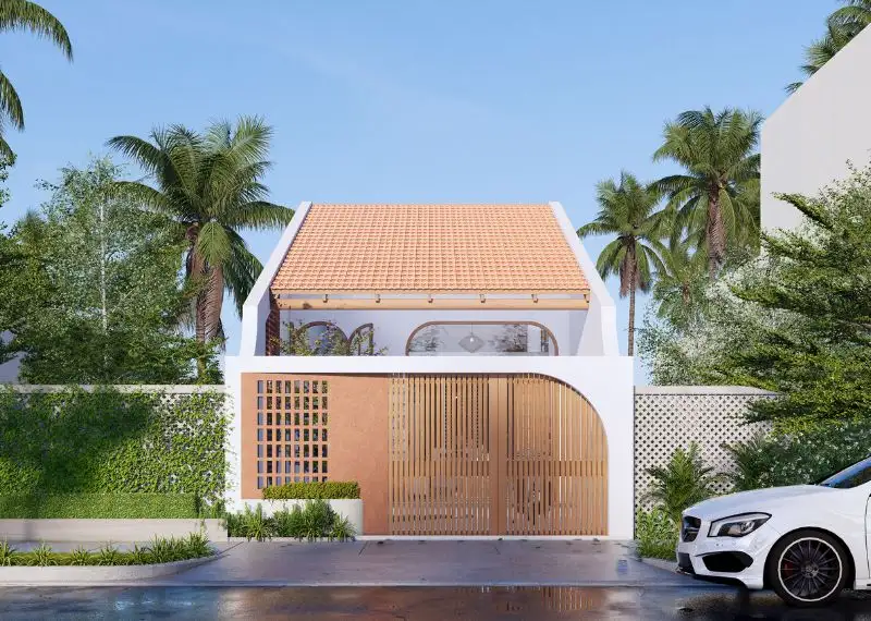 Thiết kế nhà cấp 4 5x10 có 2 phòng ngủ theo kiến trúc Country Style Xây dựng Nhất Tín