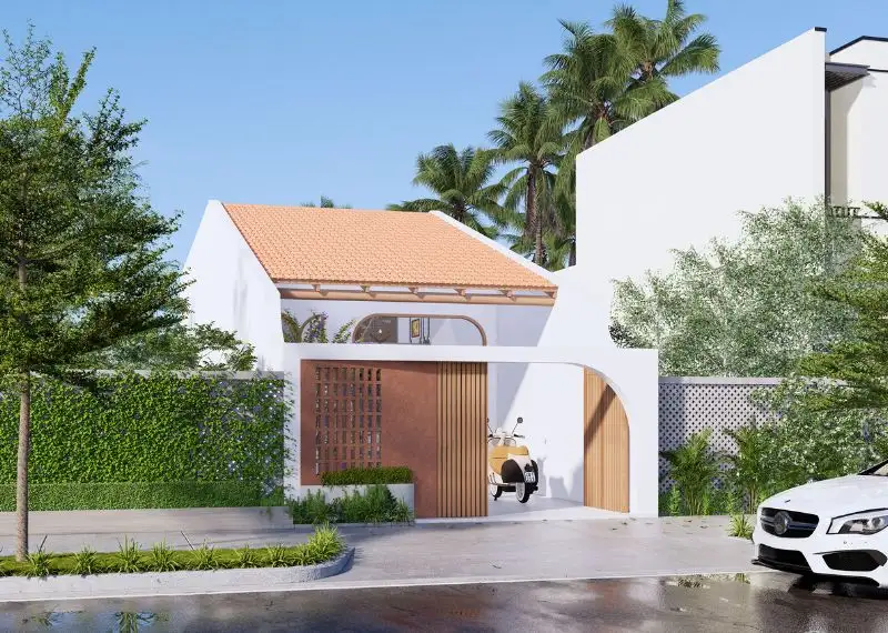 Thiết kế nhà cấp 4 5x10 có 2 phòng ngủ theo kiến trúc Country Style Xây dựng Nhất Tín