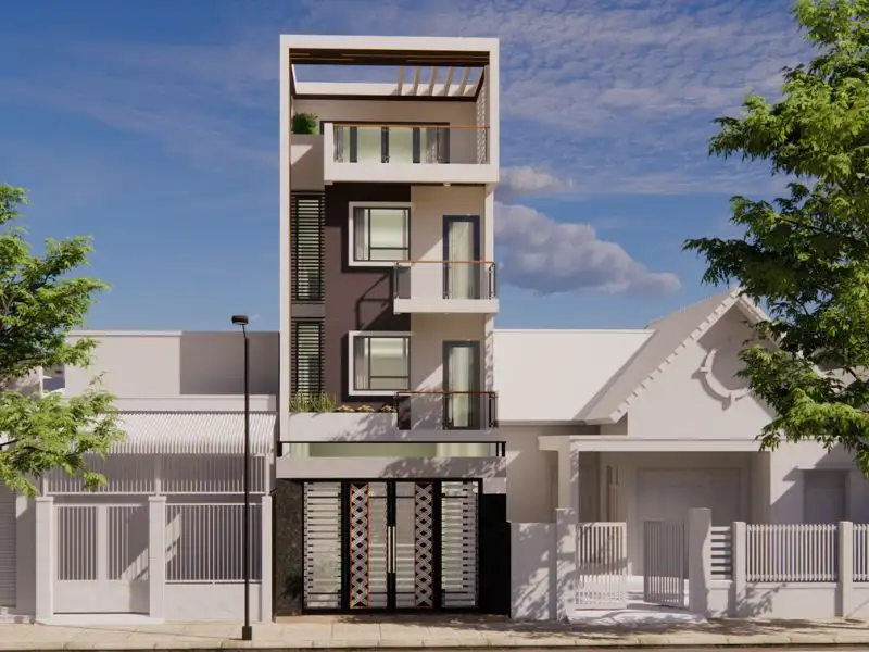 Thiết kế nhà lệch tầng 5x15m kèm bản vẽ công năng tiện nghi Xây Dựng Nhất Tín 1