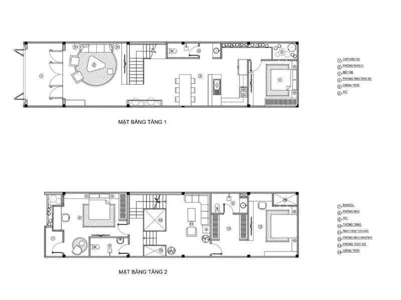 Thiết kế nhà lệch tầng 5x15m kèm bản vẽ công năng tiện nghi Xây Dựng Nhất Tín 1