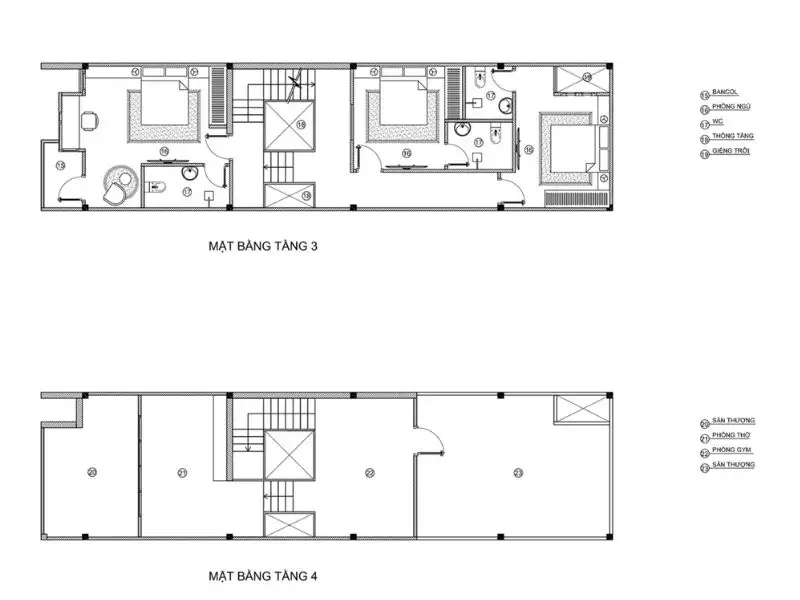 Thiết kế nhà lệch tầng 5x15m kèm bản vẽ công năng tiện nghi Xây Dựng Nhất Tín 1